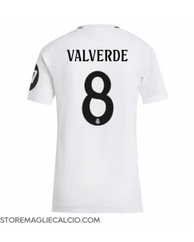 Real Madrid Federico Valverde #8 Maglia Gara Casa Repliche 2024-25 Donna